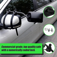 2x Towing Mirrors Pair Clip on Multi Fit Clamp On Towing Caravan 4X4 Trailer Tools Kings Warehouse 