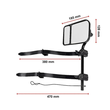2x Towing Mirrors Pair Clip on Multi Fit Clamp On Towing Caravan 4X4 Trailer Tools Kings Warehouse 
