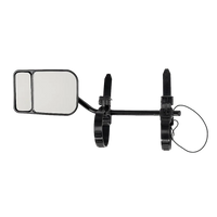 2x Towing Mirrors Pair Clip on Multi Fit Clamp On Towing Caravan 4X4 Trailer Tools Kings Warehouse 