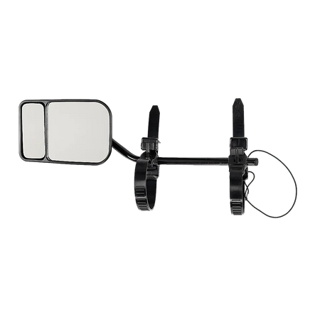 2x Towing Mirrors Pair Clip on Multi Fit Clamp On Towing Caravan 4X4 Trailer Tools Kings Warehouse 