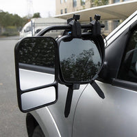 2x Towing Mirrors Pair Clip on Multi Fit Clamp On Towing Caravan 4X4 Trailer Tools Kings Warehouse 