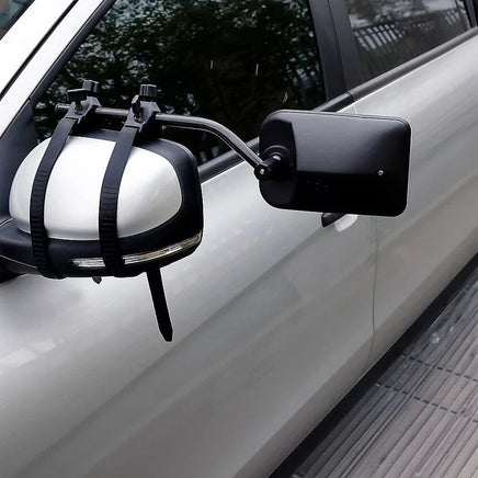 2x Towing Mirrors Pair Clip on Multi Fit Clamp On Towing Caravan 4X4 Trailer Tools Kings Warehouse 