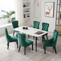 2x Velvet Dining Chairs- Green Kings Warehouse 