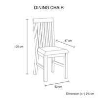 2x Wooden Frame Leatherette in Solid Acacia Wood & Veneer Dining Chairs in Oak Colour Furniture Kings Warehouse 