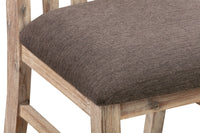 2x Wooden Frame Leatherette in Solid Acacia Wood & Veneer Dining Chairs in Oak Colour Furniture Kings Warehouse 