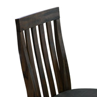 2x Wooden Frame Leatherette in Solid Wood Acacia & Veneer Dining Chairs in Chocolate Colour Furniture Kings Warehouse 