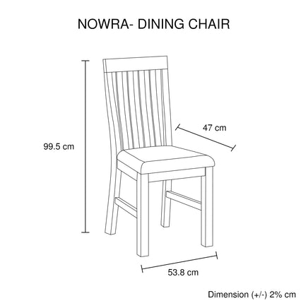 2x Wooden Frame Leatherette in Solid Wood Acacia & Veneer Dining Chairs in Chocolate Colour Furniture Kings Warehouse 