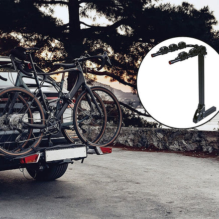 3 Bicycle Rack Hitch Mount Bike Carrier for Car and SUV Tow Bar Outdoor Recreation Kings Warehouse 