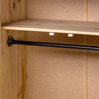3-Door Wardrobe 118x50x171.5 cm Pine Panama Range bedroom furniture Kings Warehouse 