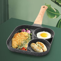 3 hole Frying Pot Pan Non-stick Egg Pancake Steak Hamburg Omelet Pan Tools AU Home & Garden Kings Warehouse 