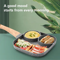 3 hole Frying Pot Pan Non-stick Egg Pancake Steak Hamburg Omelet Pan Tools AU Home & Garden Kings Warehouse 