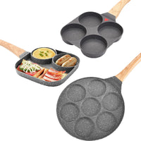 3 hole Frying Pot Pan Non-stick Egg Pancake Steak Hamburg Omelet Pan Tools AU Home & Garden Kings Warehouse 