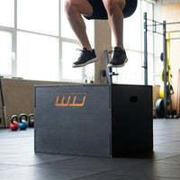 3 IN 1 Black Wood Plyo Games Plyometric Jump Box Sports & Fitness Kings Warehouse 