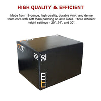 3 IN 1 Foam Plyo Games Plyometric Jump Box Sports & Fitness Kings Warehouse 