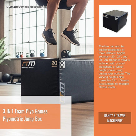 3 IN 1 Foam Plyo Games Plyometric Jump Box Sports & Fitness Kings Warehouse 