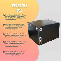 3 IN 1 Foam Plyo Games Plyometric Jump Box Sports & Fitness Kings Warehouse 