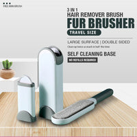 3 in 1 Furs Brusher Pet Hair Lint Remover Brush Self-cleaning Base Pet Care Kings Warehouse 
