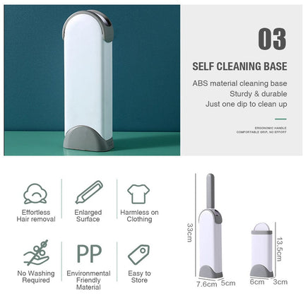 3 in 1 Furs Brusher Pet Hair Lint Remover Brush Self-cleaning Base Pet Care Kings Warehouse 