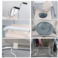 3-in-1 Mobile Rolling Chair Wheelchair Commode Bedside Toilet Chair Shower Chair Health & Beauty Kings Warehouse 