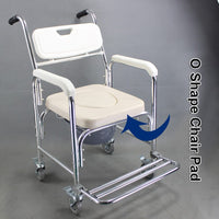 3-in-1 Mobile Rolling Chair Wheelchair Commode Bedside Toilet Chair Shower Chair Health & Beauty Kings Warehouse 