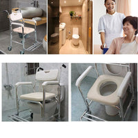 3-in-1 Mobile Rolling Chair Wheelchair Commode Bedside Toilet Chair Shower Chair Health & Beauty Kings Warehouse 