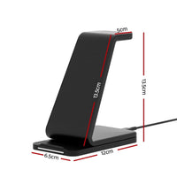 3 in 1 Wireless Charger Dock 15W Fast Charging Stand Kings Warehouse 