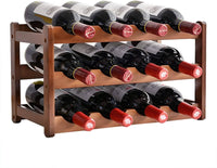3-layer Bamboo Wine Storage Rack (12 bottles) Kings Warehouse 
