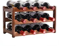 3-layer Bamboo Wine Storage Rack (12 bottles)
