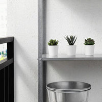 3 Pack of Artificial Succulent Potted Plants in White Plastic 6cm Pot Interior Decoration Kings Warehouse 