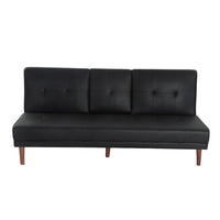 3 Seater Adjustable Sofa Bed With Cup Holder Black Furniture Kings Warehouse 