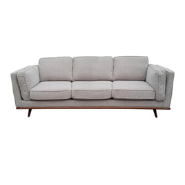 3 Seater Sofa Beige Fabric Modern Lounge Set for Living Room Couch with Wooden Frame Furniture Kings Warehouse 