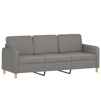 3-Seater Sofa Dark Grey 180 cm Fabric Kings Warehouse 