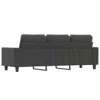 3-Seater Sofa Dark Grey 180 cm Microfibre Fabric Home & Garden Kings Warehouse 