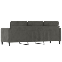 3-Seater Sofa Dark Grey 180 cm Velvet Kings Warehouse 