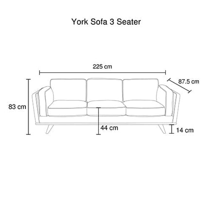 3 Seater Sofa Soft Blue in Soft Blue Velvet Fabric Lounge Set for Living Room Couch with Wooden Frame Furniture Kings Warehouse 