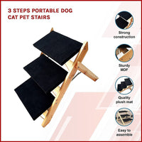 3 Steps Portable Dog Cat Pet Stairs Pet Care Kings Warehouse 