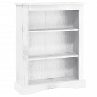 3-Tier Bookcase Mexican Pine Corona Range White 81x29x100 cm Kings Warehouse 