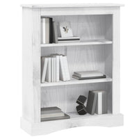 3-Tier Bookcase Mexican Pine Corona Range White 81x29x100 cm Kings Warehouse 