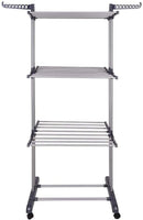 3 Tier Foldable Clothes Drying Rack for Laundry Dryer with Hanger Stand Rail Indoor Home & Garden Kings Warehouse 