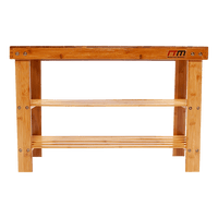 3 Tier Shoe Rack Bamboo Wooden Storage Shelf Stand Bench Cabinet Organiser Furniture Kings Warehouse 