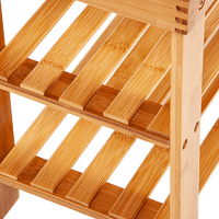 3 Tier Shoe Rack Bamboo Wooden Storage Shelf Stand Bench Cabinet Organiser Furniture Kings Warehouse 