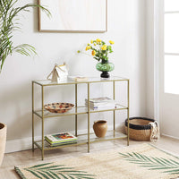 3-Tier Tempered Glass Sofa Table Modern Storage Shelf Furniture Kings Warehouse 
