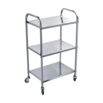 3 Tiers Food Trolley Cart Stainless Steel Utility Kitchen Dining Service Home & Garden KingsWarehouse 