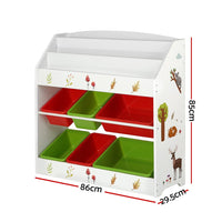 3 Tiers Kids Bookshelf Storage Children Bookcase Toy Box Organiser Rack 6 Bins Baby & Kids Kings Warehouse 