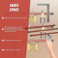 3 x 61cm Magnetic Wall Mounted Tool Holder Storage Organiser Garage Workshop Tools Kings Warehouse 