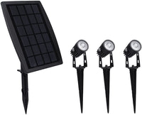 3 x LED Spotlights Powered Solar Garden Lights Outdoor Waterproof (Warm White) Kings Warehouse 
