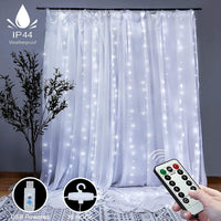 300 LEDs Window Curtain Fairy Lights 8 Modes and Remote Control for Bedroom (Cool White, 300 x 300cm) Kings Warehouse 
