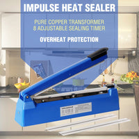 300mm Impulse Heat Sealer Sealing SAA Machine Electric Plastic Poly Bag Kings Warehouse 