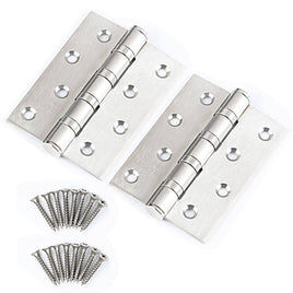 304 Flat Pin Hinge Spring 2Pack 100mm Folding Butt Door Cabinet Hinges Folding Furniture Hardware Kings Warehouse 