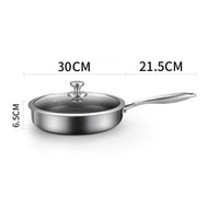 304 Stainless Steel Frying Pan Non-Stick Cooking Frypan Cookware 30cm Honeycomb Single Sided without lid Home & Garden Kings Warehouse 